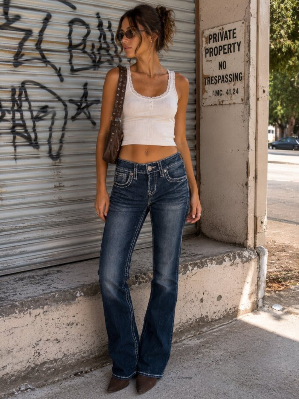 Silver Jeans Aiko Bootcut Jeans 26x32 Low Rise Y2K Thick Stitch Western